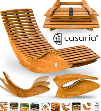 Sdraio Legno Acacia FSC® da Giardino Pieghevole Relax Esterno 160kg Solare