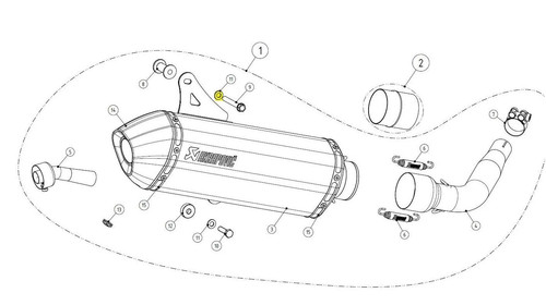 Akrapovic dr4 rondella - akrapovic,