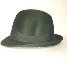 CAPPELLO 56 CERVO CERVINO VINTAGE VERDE tipo MEC LOBBIA FUR FELT MEN'S HAT ce47