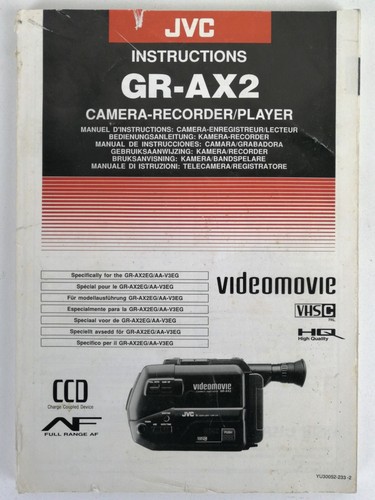Jvc ax2 manuale originale - jvc,