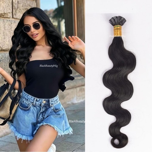 Body wave flat tip hair - tip, remy