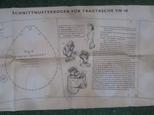 Die Deutsche Volksgasmask - foglio modello tagliato per borsa da trasporto VM 40 - 1943