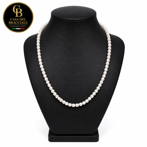 Collana perla fiume - perla, medium