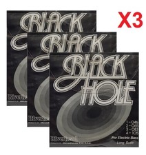 Cordiera muta set corde per basso elettrico 4 corde Black Hole 046-105 kit da 3