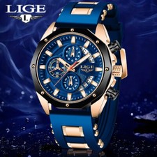 LIGE Montre hommes sport
