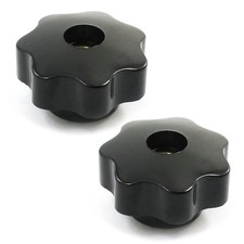 2pcs Threaded Knob 6mm Black