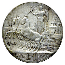 Italia 1 lira 1913 Quadriga