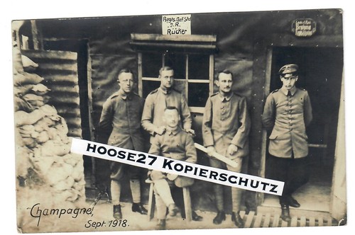 Foto ww1 rgt gef stand - ww1, gef.