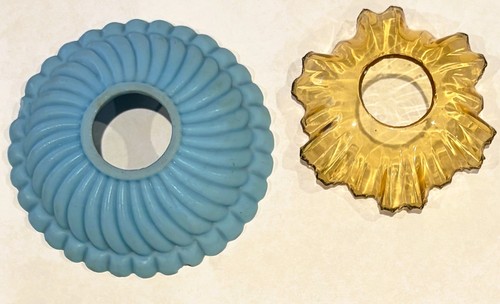 One victoria blue bobeche - one,