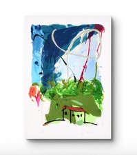 MARIO SCHIFANO - Paesaggio - Serigrafia Polimaterica 100x70cm