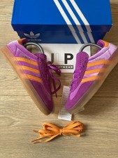 Adidas Gazelle Purple Burst Orange IH0277 taglia 4,5 UK nuove con scatola con etichette