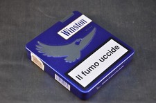 WINSTON BLU PACCHETTO VUOTO COLLEZIONE TIN BOX LIMITED EDITION TABACCO