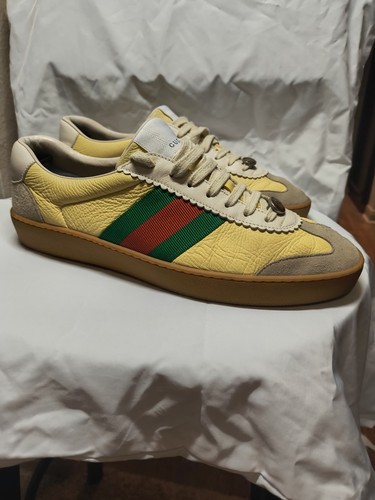 Sneakers basse gucci g74 - gucci, panna