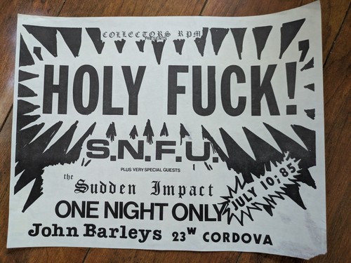 1985 snfu punk flyer john - 1985,