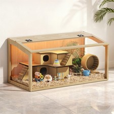 Gabbia per roditori in legno e