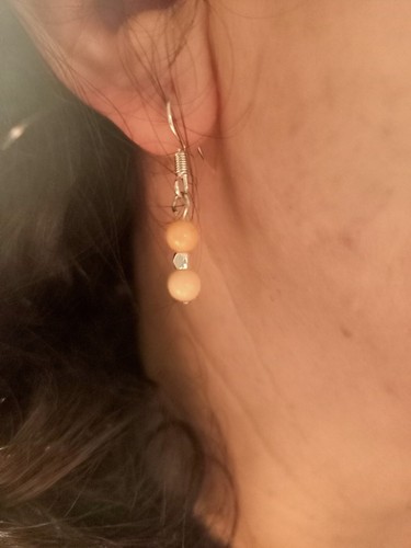 Orecchini goccia corallo