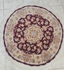Tappeto Persiano Tabriz Rotondo Un Metro