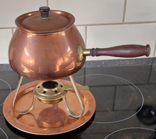 VTG Copper & Brass Fondue Pot
