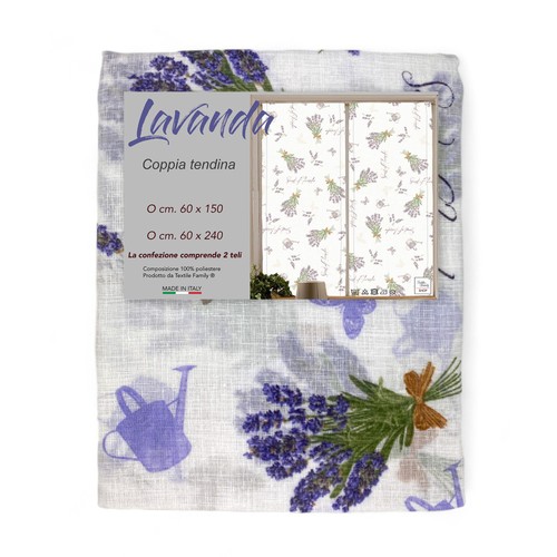 Coppia tendina vetro lavanda - tendina, a