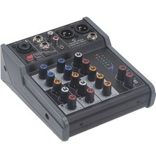 Soundsation MIOMIX 104 Mixer Audio Professionale - 5 Canali - Effetto Eco Digita