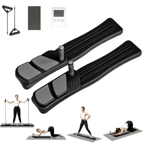 Purple pilates reformer with - purple,