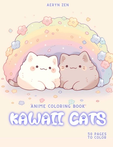 Anime coloring book kawaii - anime,