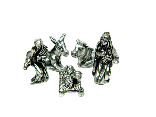 Mini natività peltro 5 - in, 1,5