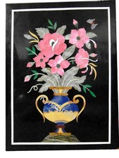 Scenario da parete in marmo nero bellissimo design intarsiato lavoro tavolino da caffè per hotel