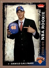 card NBA GALLINARI NEW YORK KNICKS ROOKIE FLEER 2008-09 #206