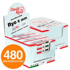480 Microbocchini David Ross per Sigarette Ryo 6mm in Plastica Riutilizzabili