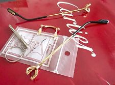 Ricambi occhiali Cartier oro C-decor anni 2000 originali - set completo - kit attrezzi omaggio