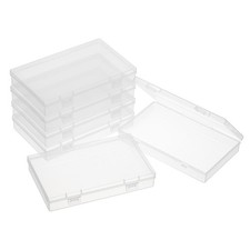 6 pz 7,1x4,3x1,2 pollici mini contenitore in plastica scatola con coperchio pieghevole