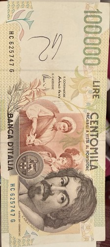 Banconota 100 000 lire - banconota,