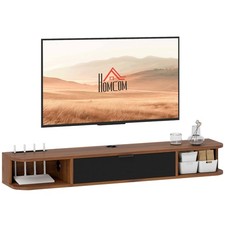HOMCOM Mobile Porta TV fino 50" Sospeso con Cassetto, 2 Ripiani e Foro Passacavi