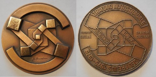 Medaglia traforo autostradale - traforo,