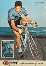 Cartolina Pubblicitario -  SALVARANI - Felice Gimondi  1968