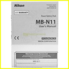 Nikon Power Battery Pack MB-N11 instruction manual User guide Pl Cz Hu Sk Sl