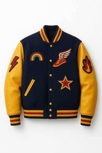 Giacca varsity blu - giacca, con