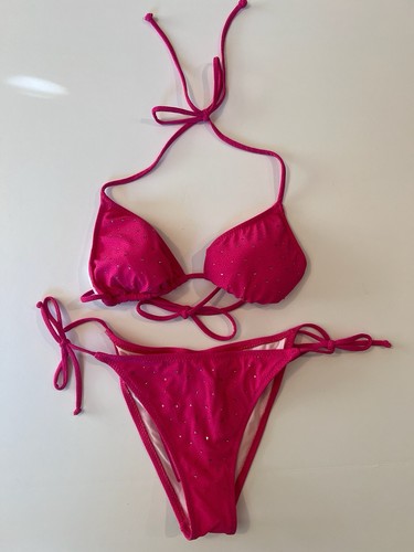 Sundek pink rhinestone bikini - sundek,