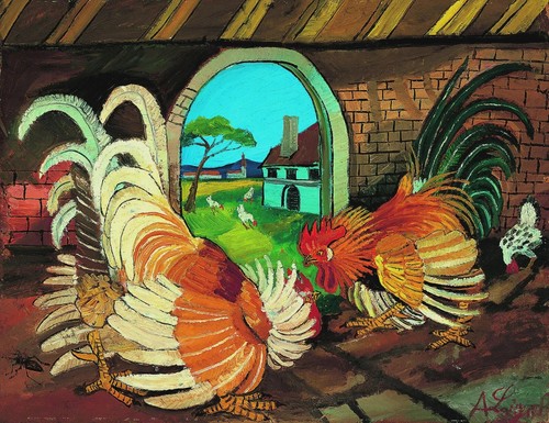 Antonio ligabue cock fight - antonio,