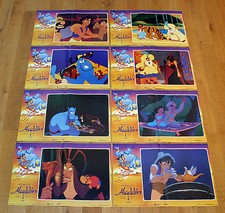 ALADDIN set 8 fotobuste poster Walt Disney Oriente Animazione Genio Lampada O27