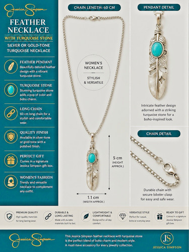 Collana piuma jessica simpson - piuma,