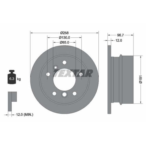 Textar disco freno - 2x,
