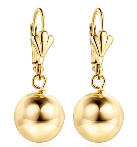 Orecchini tondi 10mm oro - orecchini,