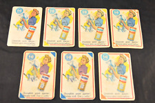 LOTTO MIRALANZA 7 FIGURINE 10 PUNTI DETERSIVO CALINDA EXTRA VINTAGE ADVERTISING