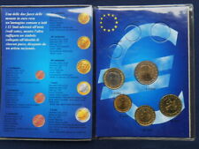 2002 MONACO raro set 5 monete 0,10/0,20/0,50/1/2 euro UNC/GEM in folder