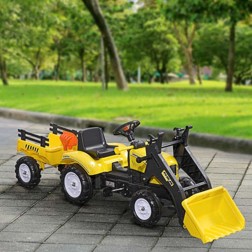 Homcom trattore pedali - homcom, con