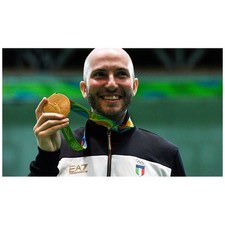 Cialda Campriani Niccolò Olimpiade Rio 2016 Oro Tiro Decorazione Ostia Torta