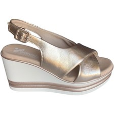 Sandali Susimoda in vera pelle Scarpe con zeppa Scarpe donna in vera pelle