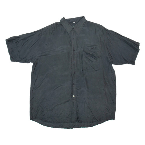 Pura seta camicia uomo nera - camicia, l